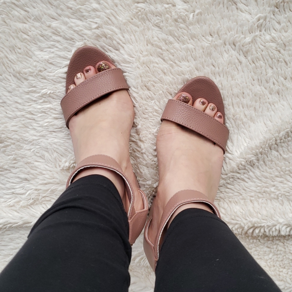 Blush Ankle Strap Block High Heel Sandal - Picture 8 of 11